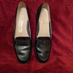 Salvatore Ferragamo Boutique Black 1" Wedge